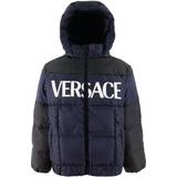 Versace Børn Logo Vinterjakke Navyblå Marineblå • Pris