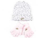Leopard Øvrige sæt Børnetøj Nike Leopard Print Kids Beanie Hat & Glove Set - Grey