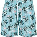 One Size - Polyester Badetøj Urban Classics Pattern Swim Shorts blk/tropical