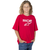 Overdele Alpinestars T-Shirt Ride 2.0 Junior, Sort/Hvid