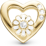 Christina Collect Marguerite Love Charm - Gold/White/Topaz