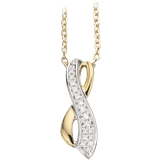 Scrouples Pendant Necklace - Gold/Diamonds