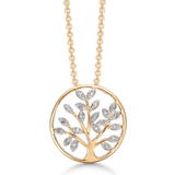 Støvring Design Tree of Life Pendant Necklace - Gold/Diamonds