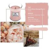 Pink Duftlys Woodwick Pressed Blooms & Patchouli Medium Jar, Rund, Lyserød, 1 stk Duftlys