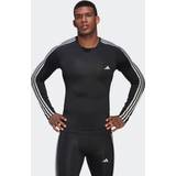 Adidas Elastan/Lycra/Spandex Overdele adidas Techfit 3-Stripes Training Long Sleeve T-shirt