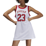 Hvid - Ærmeløs Kjoler Nike Jordan Heritage Dress Women - White/Gym Red/Black
