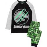 Camouflage - Drenge Nattøj Jurassic World Boy's Camo Long-Sleeved Pyjama Set - Black/Grey/Green