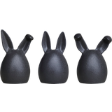 DBKD Sort Dekorationer DBKD Triplets Easter Rabbit Påskepynt 7cm 3stk