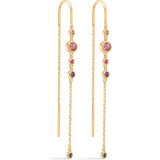 Rød Øreringe Mads Z Luxury Rainbow Earring - Gold/Multicolour