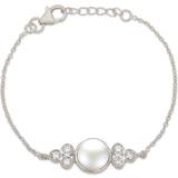Hvid Armbånd Frk Lisberg Clara Bracelet - Silver/Transparent/Pearl