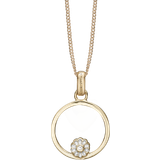 Christina Jewelry Halskæder Christina Jewelry Margueritte Circle Necklace - Gold/Transparent