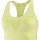 Salomon Sports-BH'er - Træningstøj Salomon Elevate Move'On Bra W Sunny Lime/Heather Thermal Underwear & Base Layers