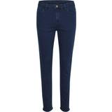 Kaffe 48 - Elastan/Lycra/Spandex Tøj Kaffe Vicky Slim Fit Jeans - Dark Blue Denim