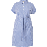 54 - Blå - Polyester Kjoler ONLY Carmakoma Skjortekjole