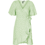 Grøn - Slå om - XL Kjoler Pieces dame kjole PCVEA Gleam