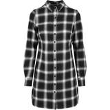 Lange ærmer - Ternede Kjoler Urban Classics Ladies Cotton Check Shirt Dress