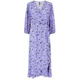 Pieces Blomstrede Kjoler Pieces Harmony Wrap Dress - Purple Opulence