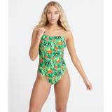 Dame - Grøn - Polyester Badedragter Superdry Neo Tropic Square Swimsuit