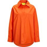 Dame - Rød Skjorter Jack & Jones Jxiva Oversized Shirt - Orange/Red Orange