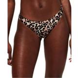 Dame - Leopard Bikinitrusser Superdry Leopard Cheeky Bikini Bottoms - Brown