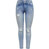 26 - Blå - Dame Jeans Only Onlblush Mid Sk Rw Ak Dt Dnm REA213 Skinny fit