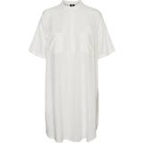 Damer kjoler i hør Vero Moda Line 2/4 Linen Mix Tunic - White