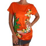48 - Orange - Silke Tøj Dolce & Gabbana Women's Sicily Crystal T-Shirts TSH2381 IT46