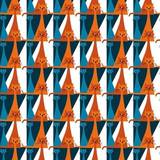 Orange Metervarer Arvidssons Textil Kitty Metervare Orange, Blå (150x50cm)