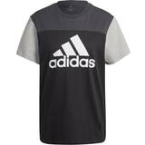 adidas Essentials Colorblock Logo T-shirt W - Black/Carbon/Medium Grey Heather/White