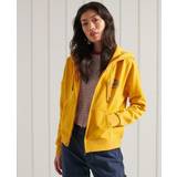 16 - Dame - Gul Overdele Superdry Cropped Boxy Zip Hoodie
