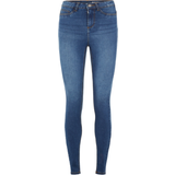 Dame Tøj Noisy May Callie High Waist Skinny Jeans - Medium Blue Denim