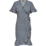 14 - 32 - Dame Kjoler Only Olivia Wrap Short Dress - Mirage