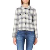 Only Lou Short Check Jacket Pumice Stone