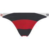 Rød - Stribede Badetøj Tommy Hilfiger High Leg Cheeky Bikini Bottoms - T J Rugby Stripe
