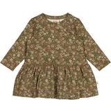 Grøn Kjoler Børnetøj Wheat Bessie Jersey Dress - Dry Pine Flowers