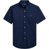 Polo Ralph Lauren Elastan/Lycra/Spandex Skjorter Polo Ralph Lauren Custom Fit Short Sleeve Shirt - Newport Navy