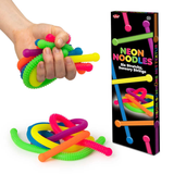 Fidgetlegetøj TOBAR Neon Rainbow Fidget Nudler, 6 pak
