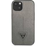Guess iPhone 13 Mini Cover Saffiano Metal Triangle Sølv