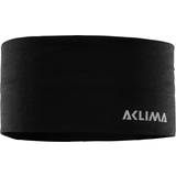 Blå - Uld Hovedbeklædning Aclima Lightwool Headband pandebånd, jet black-M