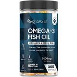 Opfriskende Fedtsyrer WeightWorld Omega 3 Fish Oil 1000mg Softgels 365 stk