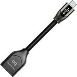 Audioquest Kabeladaptere - Sort Kabler Audioquest DragonTail USB A-USB Micro-B 2.0 M-F Adapter