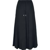 Dame - Løs Nederdele Urban Classics Viscose Midi Skirt - Black