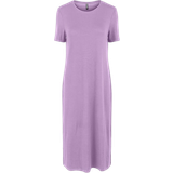 Lilla - Rund hals Kjoler Pieces Onika Midi Dress - Lavender