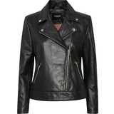 Soaked in Luxury Trykknapper Tøj Soaked in Luxury Leather Jacket - Black