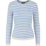 Pieces Crista Knitted Pullover - Vista Blue