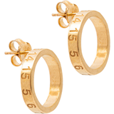 Øreringe Maison Margiela Numbers Logo Hoop Earrings - Gold