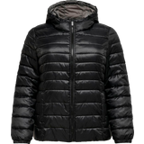 54 - Nylon Overtøj Only Curvy Short Quilted Jacket - Black/Black