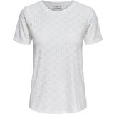 4 - Hvid Overdele Jacqueline de Yong Cathinka Tag Short Sleeve T-shirt - Cloud Dancer