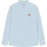 Kenzo S Skjorter Kenzo Boke Flower Crest Poplin Shirt - Sky Blue
