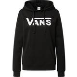 Vans Dame Overdele Vans Women's Drop V Logo Hoodie Hooded Sweatshirt, Black